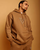 brown oversize hooded set