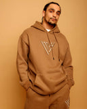 brown oversize hooded set