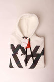 Unisex White Hooded Sweatshirt