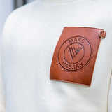 Essential Crew Leather patch Sweatshirt