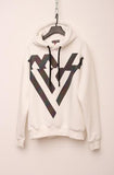 Unisex White Hooded Sweatshirt